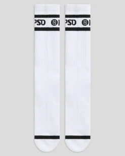 3 Pack - Logo Stripe Crew - White